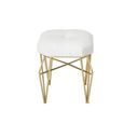 Square Stool - Square - White Boucle Fabric