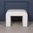 Upholstered Arch Stool - White Boucle