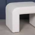 Upholstered Arch Stool - White Boucle