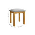 Woburn Dressing Stool - Padded - Rustic Oak