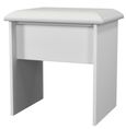 Worcester White Padded Dressing Stool