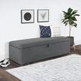 Sorrento Blanket Box - Dark Grey Fabric