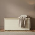 Knightsbridge Blanket Box - Cream Gloss and Light Oak