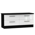 Knightsbridge Bed Box - White Gloss and Black