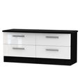 Knightsbridge Bed Box - White Gloss and Black