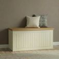 Warwick Blanket Box - Cream and Oak