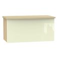 Knightsbridge Blanket Box - Cream Gloss and Light Oak