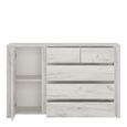 Angel Storage Cabinet - 1 Door - 5 Drawer - White