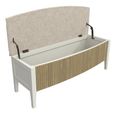Abbeydale Storage Blanket Box - Soft Natural Painted and Fabric