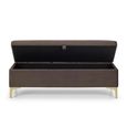 Deco Storage Blanket Box - Truffle Velvet - Fabric