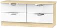 Camden White Gloss and Oak Effect Bed Box