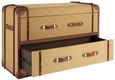 Columbus Cabinet - 2 Drawer - Canvas with Leather Trim