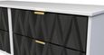 Diamond Black and White Bed Box with Gold Hairpin Legs