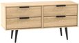 Hong Kong Oak Effect Bed Box with Wooden Legs