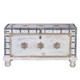 Irdning Storage Trunk - Distressed White - Mango Wood