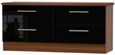 Knightsbridge Bed Box - Black Gloss and Walnut