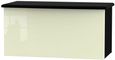 Knightsbridge Cream Gloss and Black Blanket Box