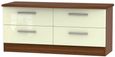 Knightsbridge Cream Gloss and Walnut Effect Bed Box