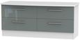 Knightsbridge Grey Gloss and White Bed Box