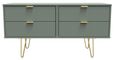 Linear Green Bed Box with Gold Hairpin Legs