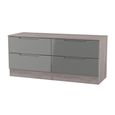 Milan Grey Gloss and Grey Oak Bed Box
