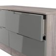 Milan Grey Gloss and Grey Oak Bed Box