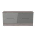 Milan Grey Gloss and Grey Oak Bed Box