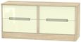 Monaco Cream Gloss and Oak Effect Bed Box