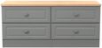Norfolk Grey and Oak Effect Bed Box