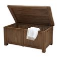 Rustic Oak Blanket Box - Oak