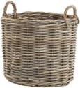 Wicker Kubu Rattan Round Storage Baskets (Set of 3)