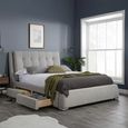 Mayfair Bed - Grey Fabric - Sizes Available