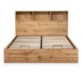 Bali Oak Ottoman Storage Bed - Sizes Available