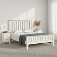 Marlow Slatted Bed - White - 4ft 6in Double
