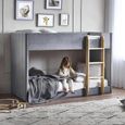 Daytona Fabric Upholstered Bunk Bed - Grey