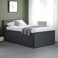 Maisie Bed with Underbed Drawer - Dark Grey