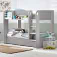 Mars Bunk Bed - Grey Oak with White Fabric
