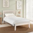 Salerno Shaker Slatted Bed - Ivory - Sizes Available