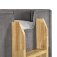Daytona Fabric Upholstered Bunk Bed - Grey