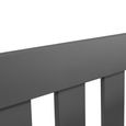 Luna Slatted Bed - 4ft 6in Double - Dark Grey