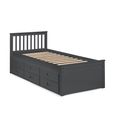 Maisie Bed with Underbed Drawer - Dark Grey