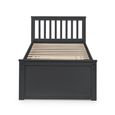 Maisie Bed with Underbed Drawer - Dark Grey