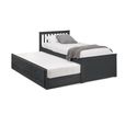 Maisie Bed with Underbed Drawer - Dark Grey