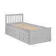 Maisie Bed with Underbed Drawer - Light Grey