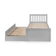 Maisie Bed with Underbed Drawer - Light Grey