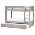Mars Bunk Bed - Grey Oak with White Fabric