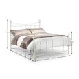 Rebecca Metal Frame Bed - White - Sizes Available