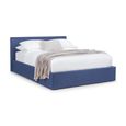 Rialto Ottoman Storage Bed - Blue Fabric - Sizes Available