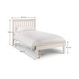 Salerno Shaker Slatted Bed - Ivory - Sizes Available