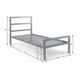 Soto Metal Frame Bed - Grey - Sizes Available